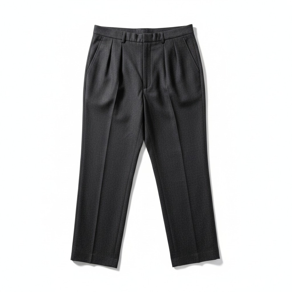 Giorgio Sant Angelo Women's Pleated Black Merino Lined Wool Pants Sz 14 Vintage - Picture 2 of 9